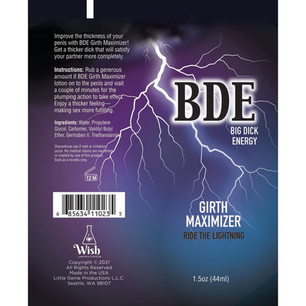 Big Dick Energy Girth Maximiser Male Enlarger Cream - 44ml Tube