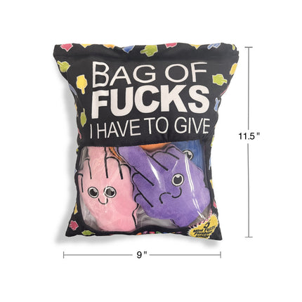 Bag Of Fucks I Have To Give Mini Fuzzy FU Plushy Pillows - Set of 5