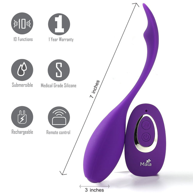 Maia Syrene Purple Bullet Vibrator with Remote Features