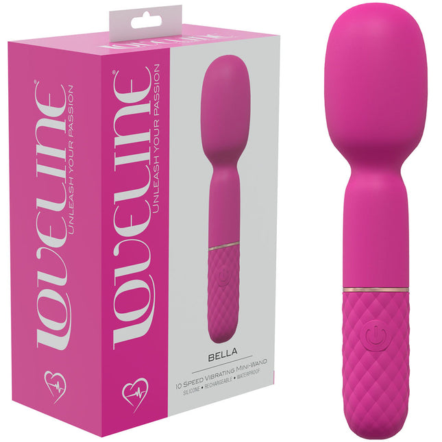 LOVELINE Bella - Pink - Pink 14cm USB Rechargeable Massage Wand