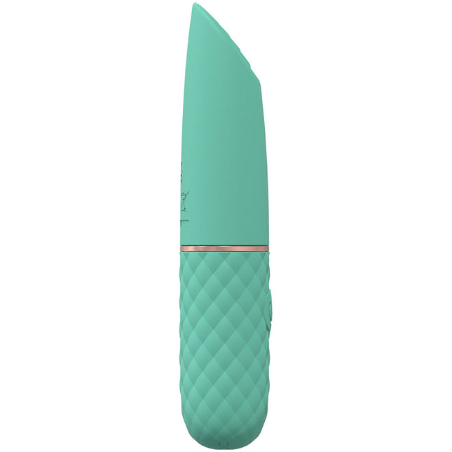 LOVELINE Beso Green Mini Lipstick Vibrator Side View