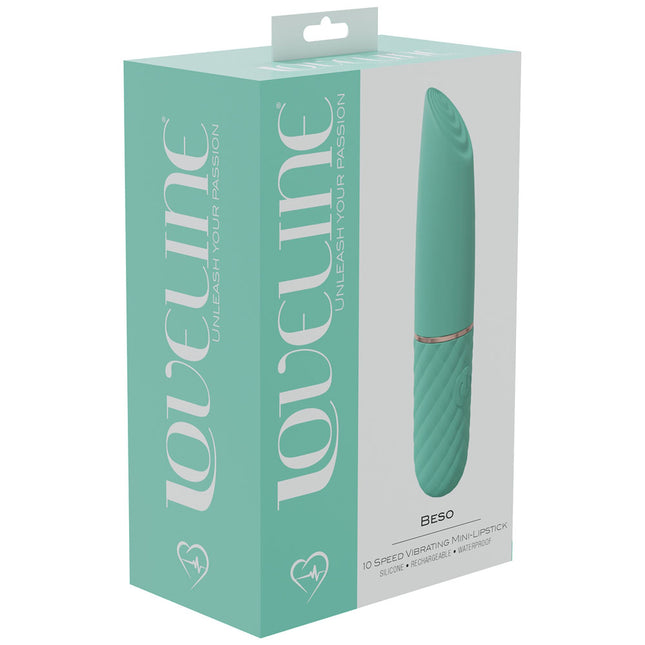 LOVELINE Beso Green Mini Lipstick Vibrator Box Only