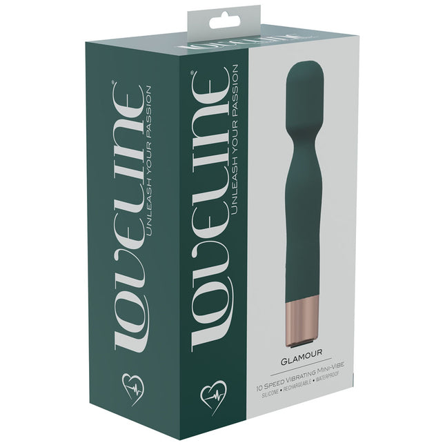 LOVELINE Glamour Green Rechargeable Massage Wand Box