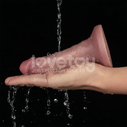 Dual Density Power Cock 6 Inch Flesh Vibrating Dildo