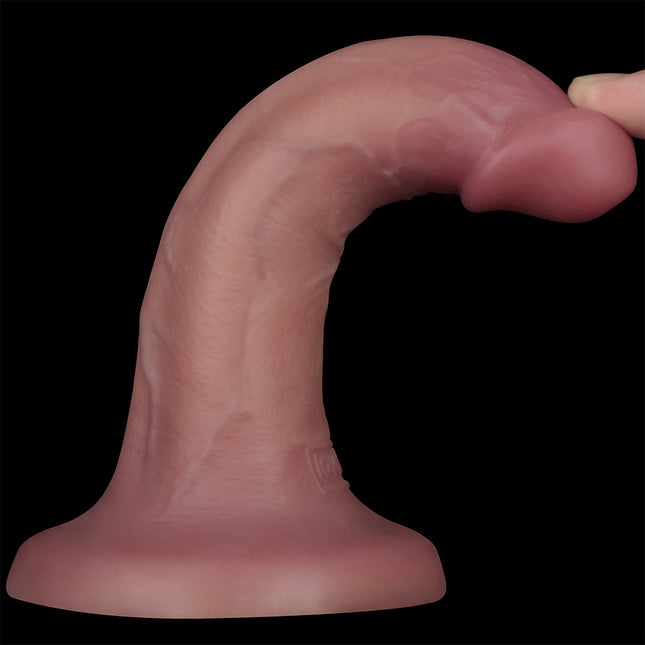 Dual Density Power Cock 6 Inch Flesh Vibrating Dildo