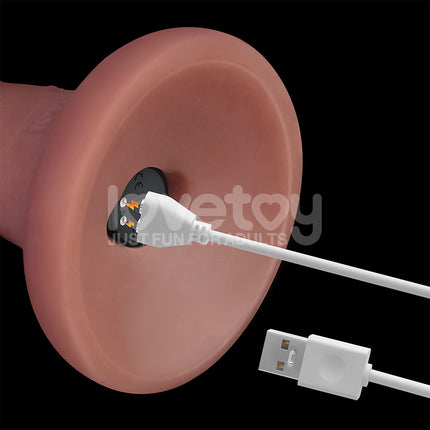 Dual Density Power Cock 6 Inch Flesh Vibrating Dildo