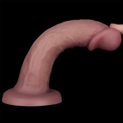 Dual Density Power Cock - 8 Inch Flesh Vibrating Dildo