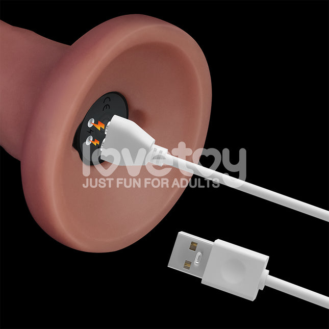 Dual Density Power Cock - 8 Inch Flesh Vibrating Dildo