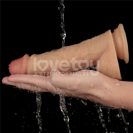 8 Inch Power Basics Flesh Vibrating Dildo