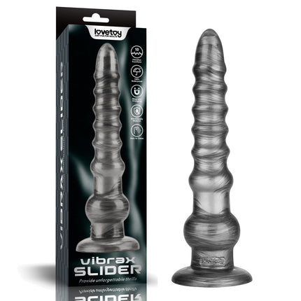 Lovetoy Vibrax Slider 12.5 Inch Vibrating Dildo - Grey