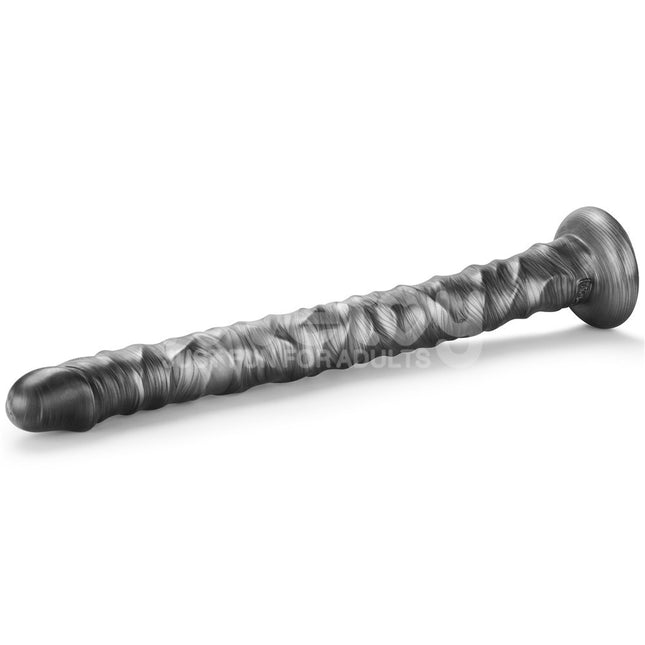 King Sized Vibrax Slider - Grey 16 Inch Vibrating Dildo