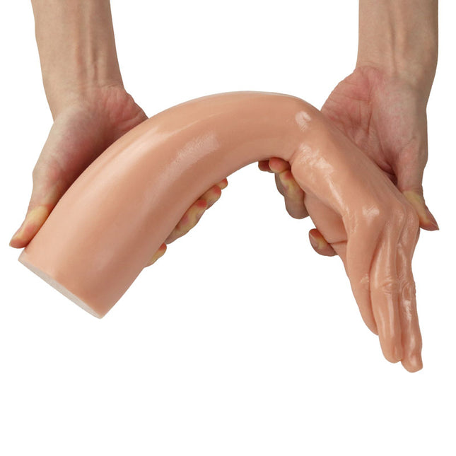 Hand Stretching a Flexible King Sized 13.5'' Realistic Magic Hand Dildo