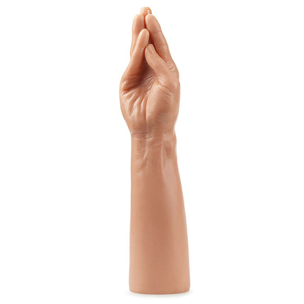 Straight Front View of King Sized 13.5'' Realistic Magic Hand Dildo