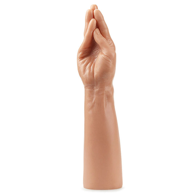 Straight Front View of King Sized 13.5'' Realistic Magic Hand Dildo