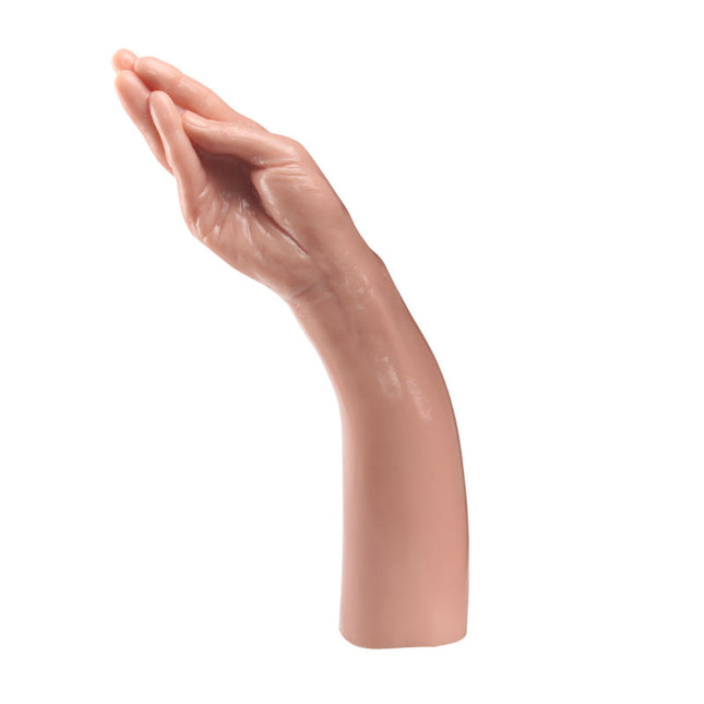 Curved Hand Dildo King Sized 13.5'' Realistic Side View