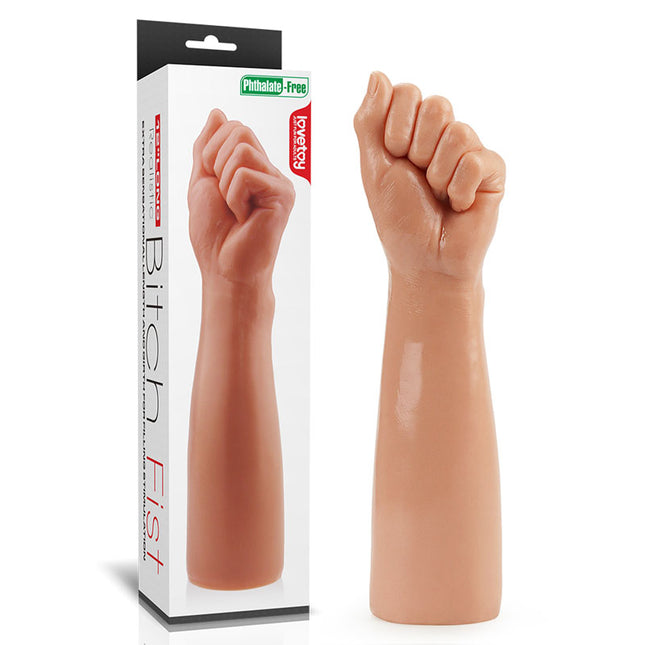 King Sized 12'' Realistic Bitch Fist Dildo with Case Pthalate Free