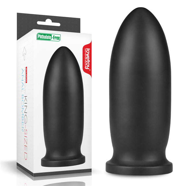 King Sized Anal Bomber - Black 9 Inch Mega Anal Plug