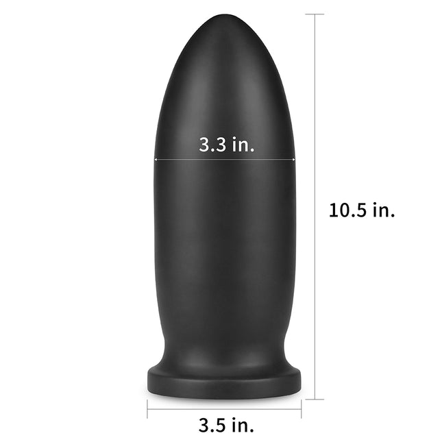 King Sized Anal Bomber - Black 9 Inch Mega Anal Plug