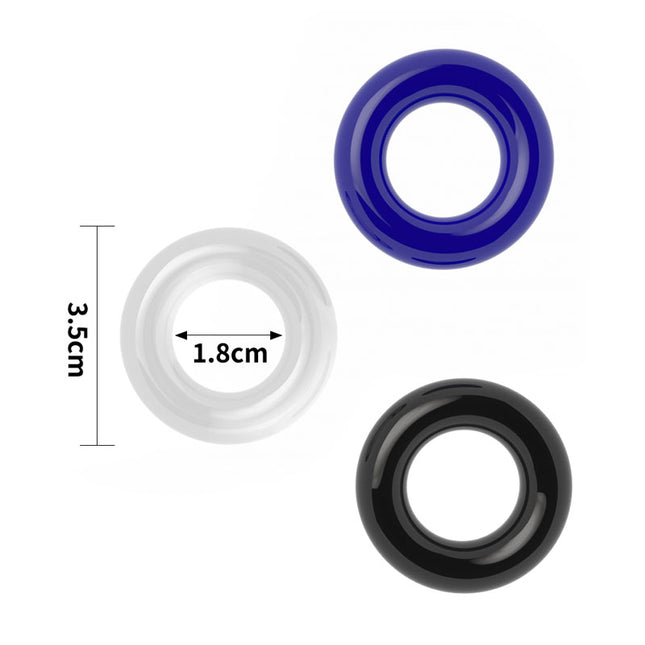 Power Plus Triple Donut Ring Set Coloured Cock Rings - Set of 3
