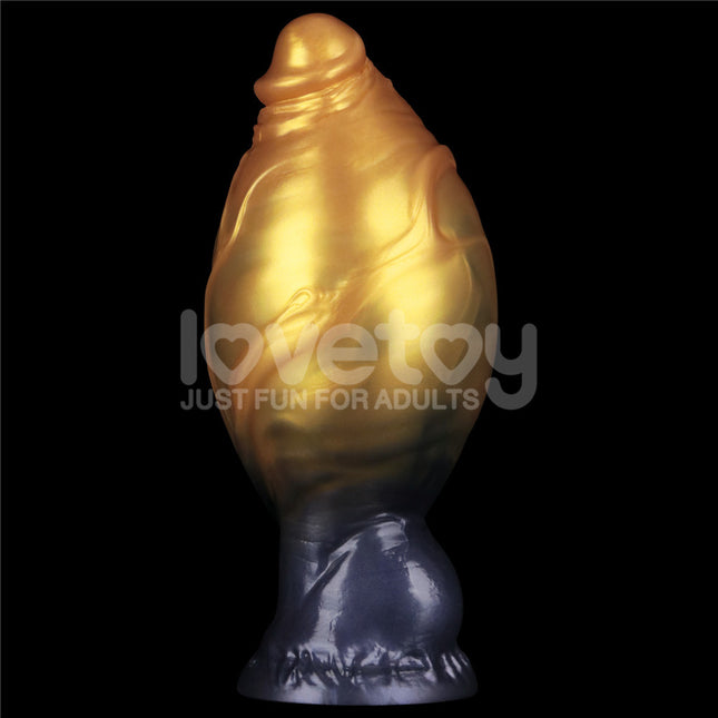 Aerosx 7.5 Inch Dual Density Gold/Blue Inflatable Fantasy Dildo