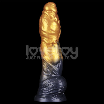 Aerosx 10 Inch Dual Density Gold/Blue Inflatable Fantasy Dildo