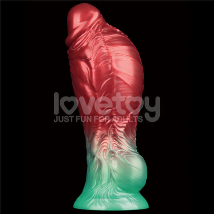 Aerosx 8 Inch Dual Density Red/Green 28 cm Inflatable Fantasy Dildo