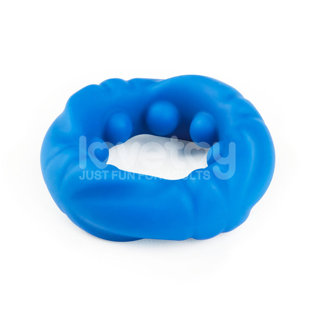 Pinnacle Pro Ridge Bump Stretcher Blue Cock Ring
