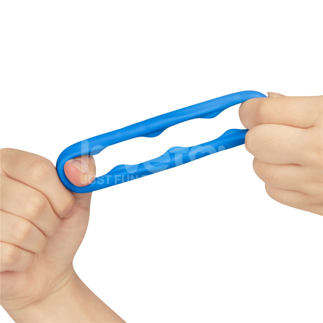 Pinnacle Pro Ridge Bump Stretcher Blue Cock Ring