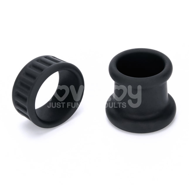Pinnacle Pro Twin Grip Enhancer - Black Cock & Balls Ring