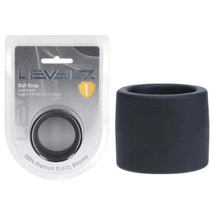LEVELZ Large Liquid Silicone Ball Strap - Black