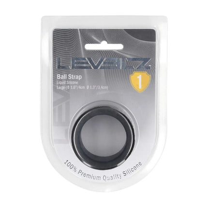LEVELZ Large Liquid Silicone Ball Strap - Black