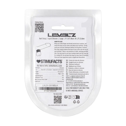 LEVELZ Large Liquid Silicone Ball Strap - Black