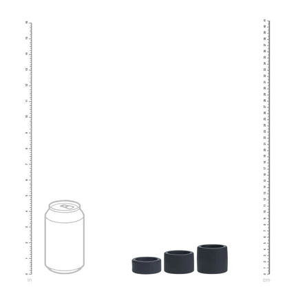 LEVELZ Liquid Silicone Ball Strap Set of 3 - Black