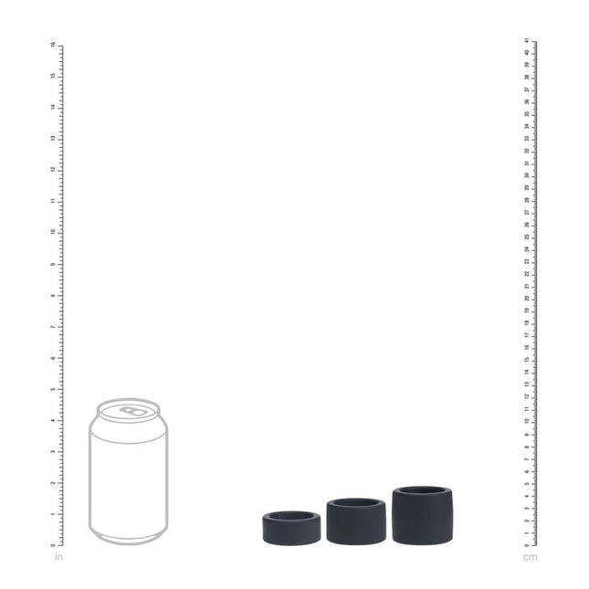 LEVELZ Liquid Silicone Ball Strap Set of 3 - Black