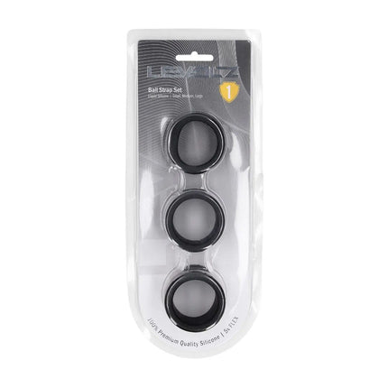 LEVELZ Liquid Silicone Ball Strap Set of 3 - Black