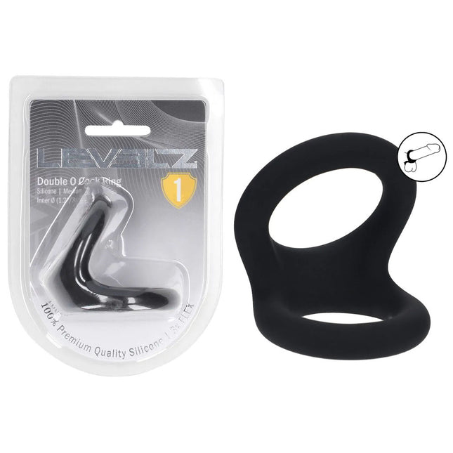 LEVELZ Double O Silicone Cock Ring - Black