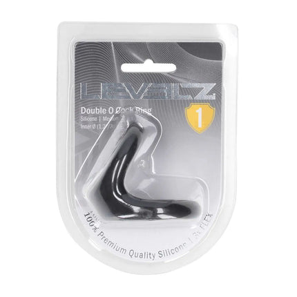 LEVELZ Double O Silicone Cock Ring - Black