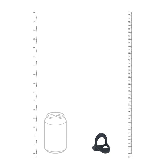 LEVELZ Tri O Ergo Silicone Cock Ring - Black