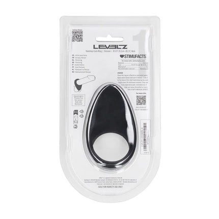 LEVELZ Teardrop Silicone Cock Ring - Black