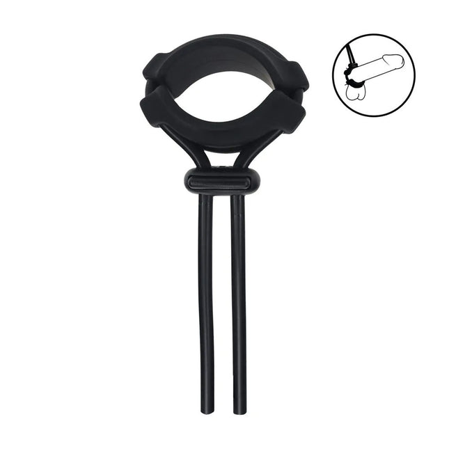 LEVELZ Wide Detachable Lasso Cock Ring - Black