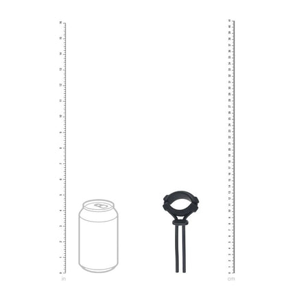 LEVELZ Wide Detachable Lasso Cock Ring - Black