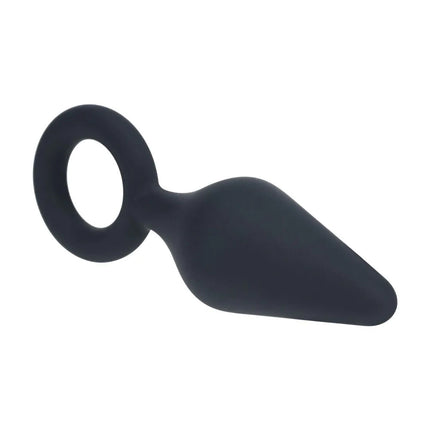 LEVELZ Silicone Small Anal Plug with Loop - Black