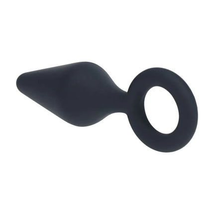 LEVELZ Silicone Small Anal Plug with Loop - Black