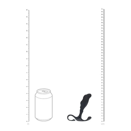 LEVELZ Rippled with Hard Loop Small Prostate Massager - Black