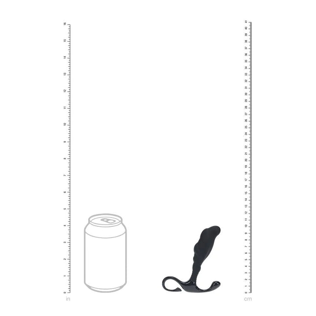 LEVELZ Rippled with Hard Loop Small Prostate Massager - Black