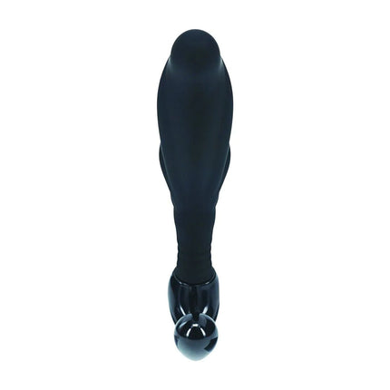 LEVELZ Rippled with Hard Loop Black Medium Prostate Massager