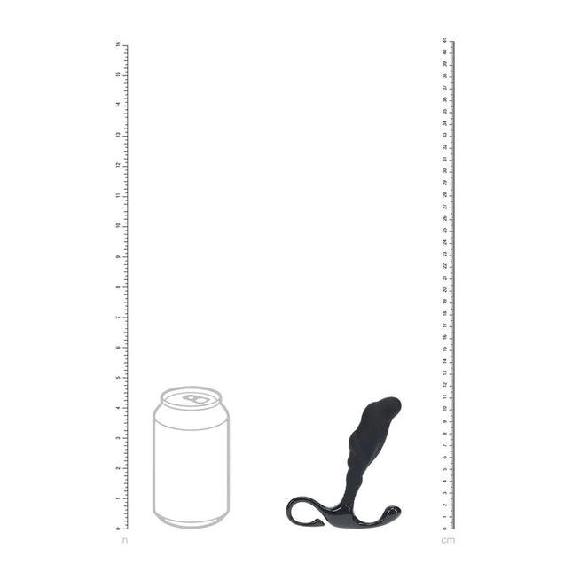 LEVELZ Rippled with Hard Loop Black Medium Prostate Massager