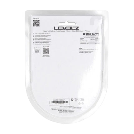 LEVELZ Rippled with Hard Loop Black Medium Prostate Massager