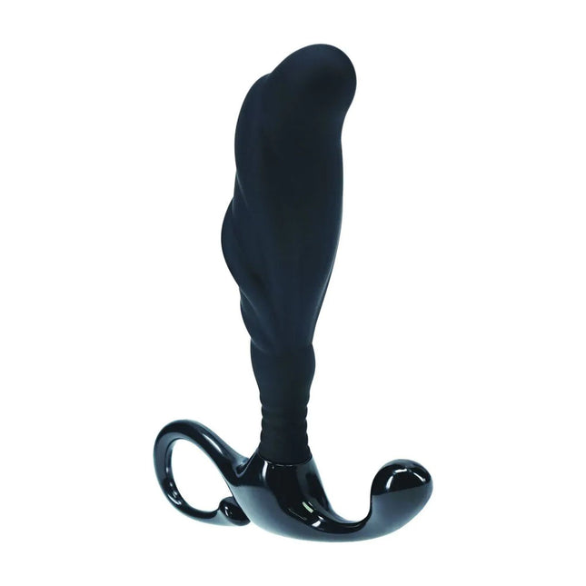 LEVELZ Rippled with Hard Loop Large Prostate Massager - Black