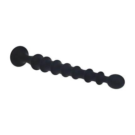 LEVELZ Ribbed Silicone Flared Anal Probe - Black